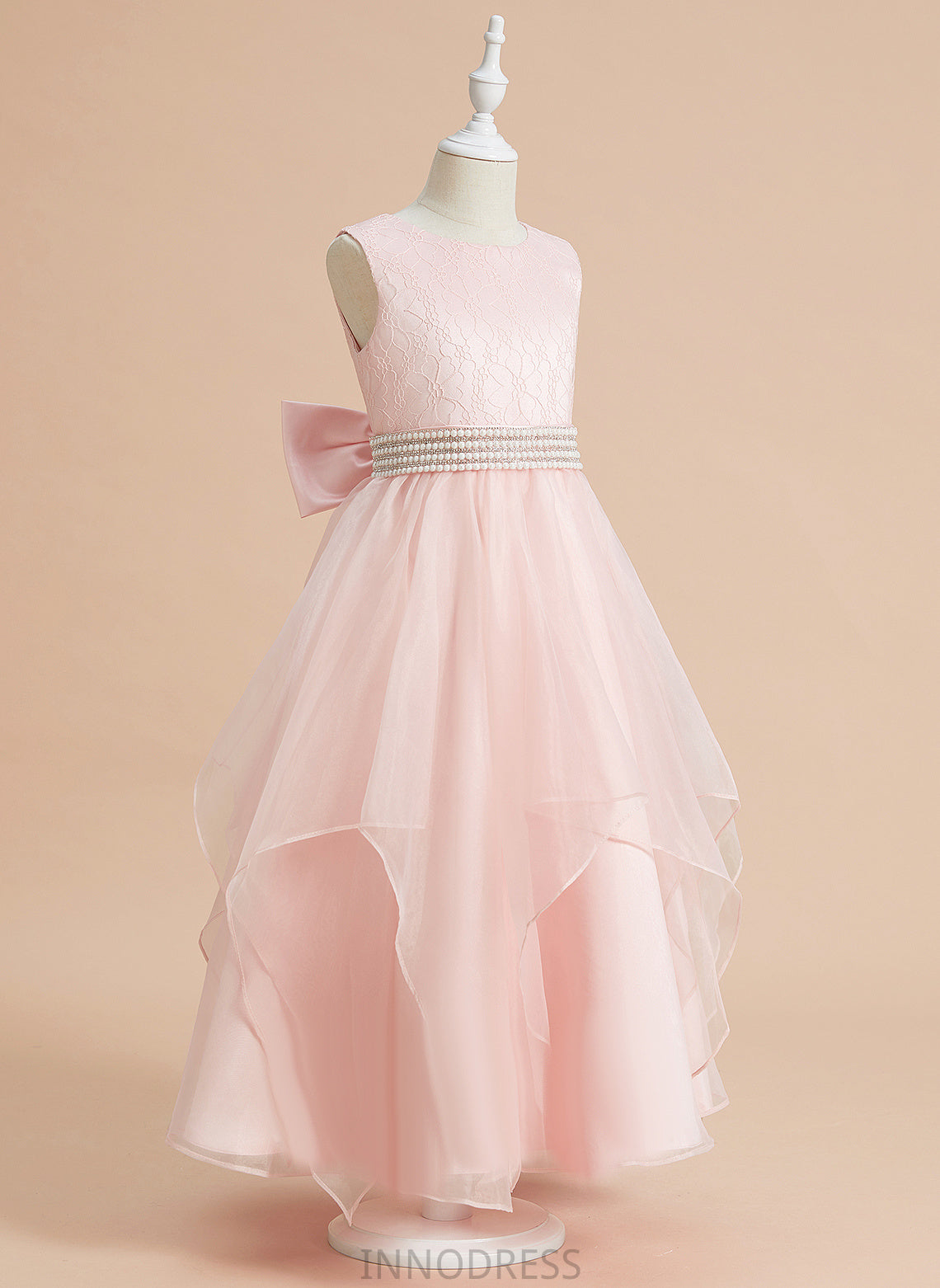- Dress Ankle-length Ball-Gown/Princess Molly Organza/Lace Scoop Sleeveless With Flower Girl Dresses Girl Beading/Bow(s) Neck Flower