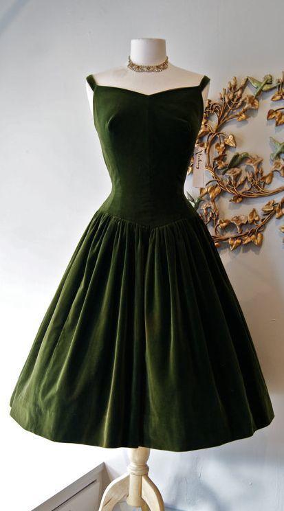 1950S Vintage Dress Dark Homecoming Dresses Sally Green
