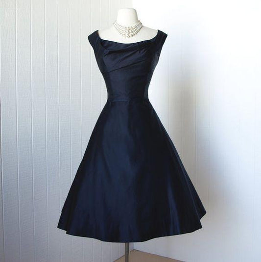 1950S Vintage Dress Navy Blue Gowns Jamya Homecoming Dresses Mini Short