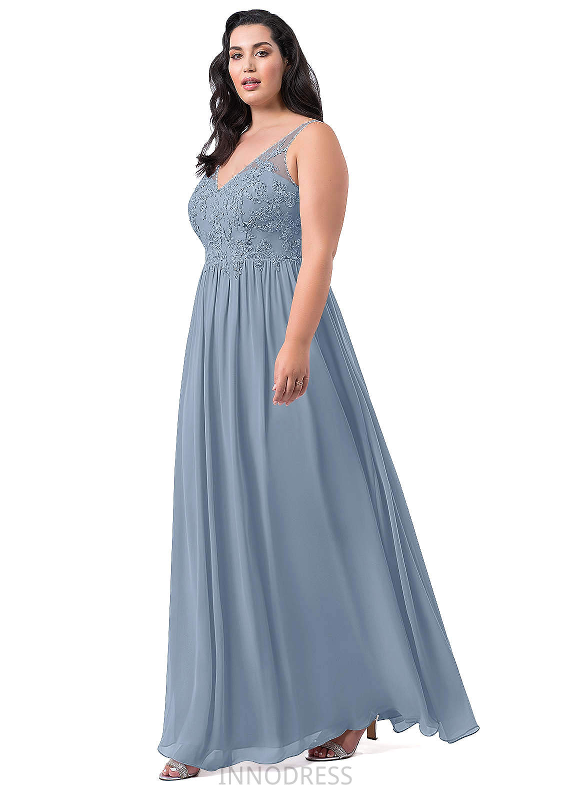Katie Trumpet/Mermaid Natural Waist Spaghetti Staps Sleeveless Floor Length Bridesmaid Dresses