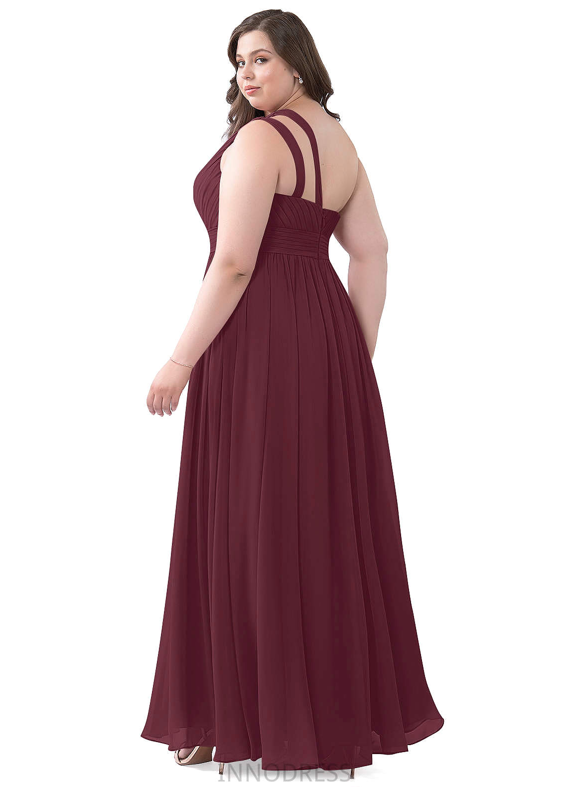 Hilda A-Line/Princess Sleeveless Floor Length Scoop Natural Waist Bridesmaid Dresses