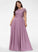 ScoopNeck A-Line Neckline Length Fabric Silhouette Floor-Length Pockets Embellishment Yuliana Sleeveless A-Line/Princess