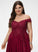 Prom Dresses A-Line Chiffon Nyla Sweep Sequins With Off-the-Shoulder Lace Train