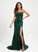 With Sequins Trumpet/Mermaid Sequined Neck Scoop Train Sweep Prom Dresses Makena
