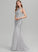 Tulle Sequins Prom Dresses Trumpet/Mermaid Jaylah Scoop With Train Neck Sweep