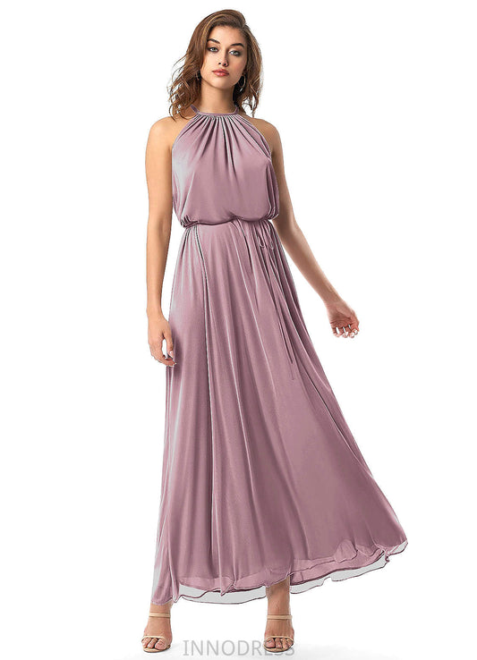 Elise Floor Length Natural Waist A-Line/Princess Straps Sleeveless Bridesmaid Dresses