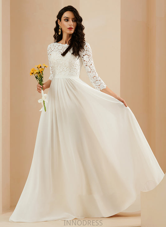 Sweep With Lace A-Line Train Dress Paola Wedding Dresses Wedding
