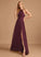 Floor-Length Length HighNeck Fabric Neckline A-Line SplitFront Silhouette Embellishment Amya Sleeveless A-Line/Princess