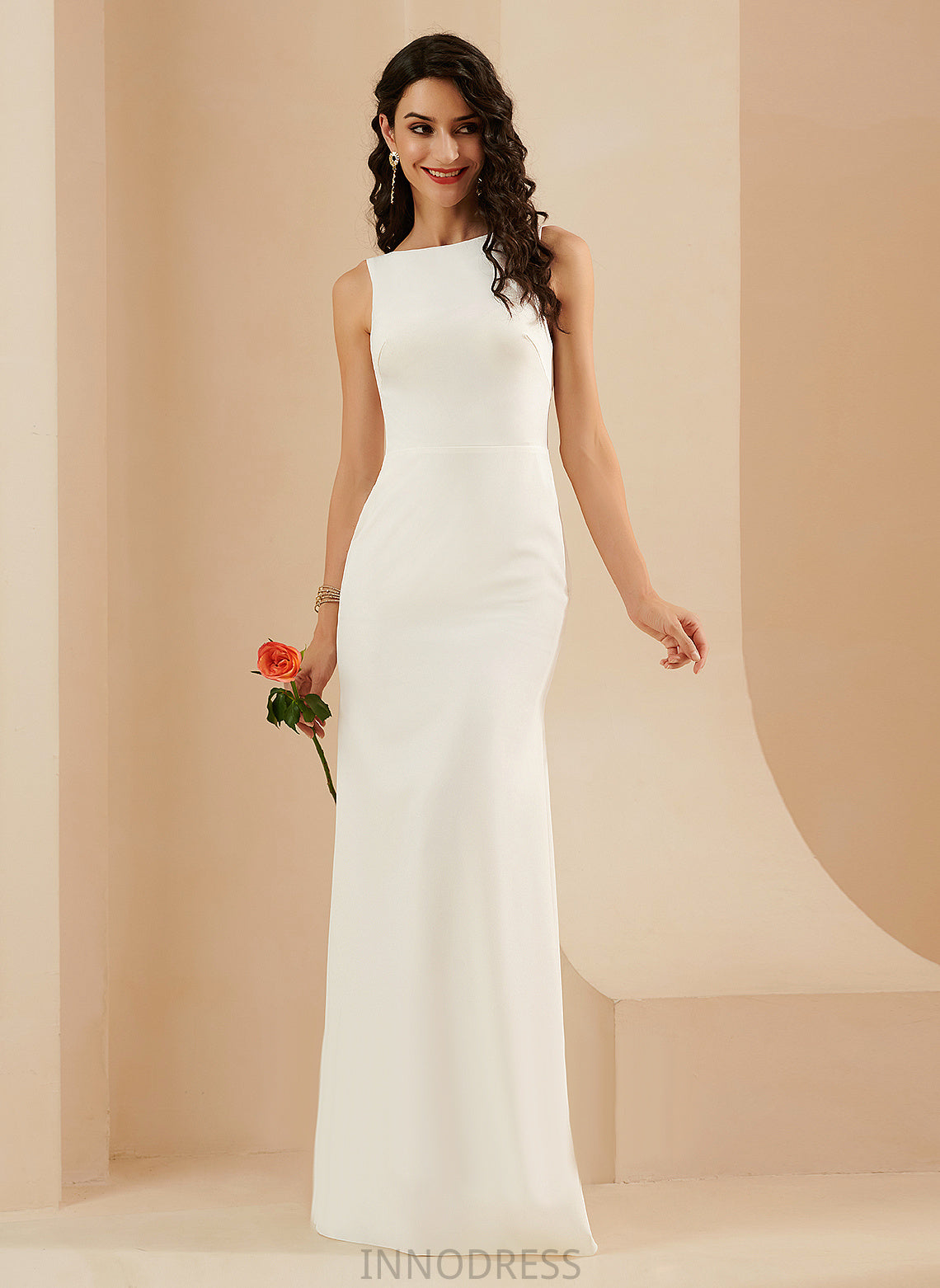 Dress Floor-Length Hortensia Stretch Wedding Dresses Wedding Crepe Trumpet/Mermaid