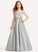 Off-the-Shoulder Satin Junior Bridesmaid Dresses Floor-Length Ball-Gown/Princess Cristina