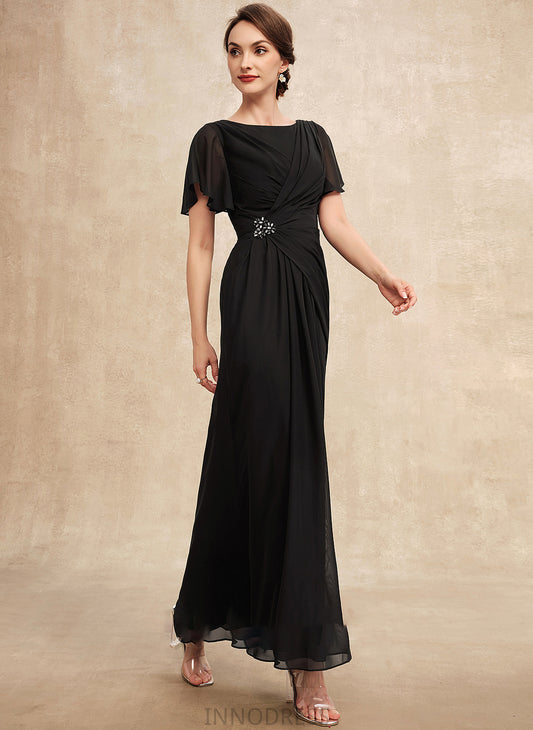 With Ankle-Length the Scoop Mother of the Bride Dresses A-Line Neck Mother Kimberly Bride Ruffle Chiffon Dress of Beading