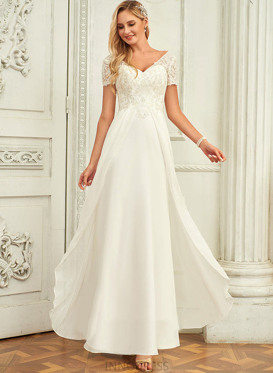 Wedding Dress Wedding Dresses Floor-Length A-Line Chiffon Lindsay V-neck