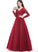 With Sequins V-neck Ball-Gown/Princess Prom Dresses Floor-Length Adyson Tulle Beading