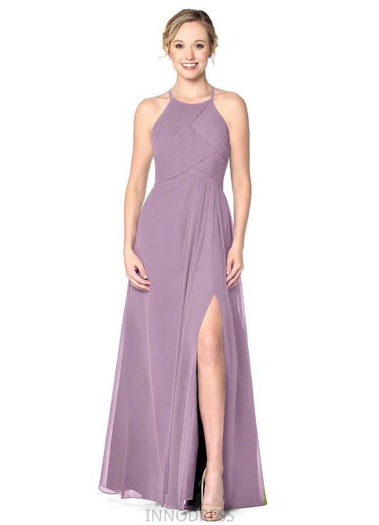 Carly Straps Natural Waist Floor Length A-Line/Princess Sleeveless Bridesmaid Dresses