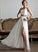 Beading Floor-Length Zoie Sequins Prom Dresses A-Line Chiffon One-Shoulder Ruffle With Split Front