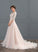 With Cameron Court V-neck Ball-Gown/Princess Wedding Ruffle Wedding Dresses Dress Organza Train