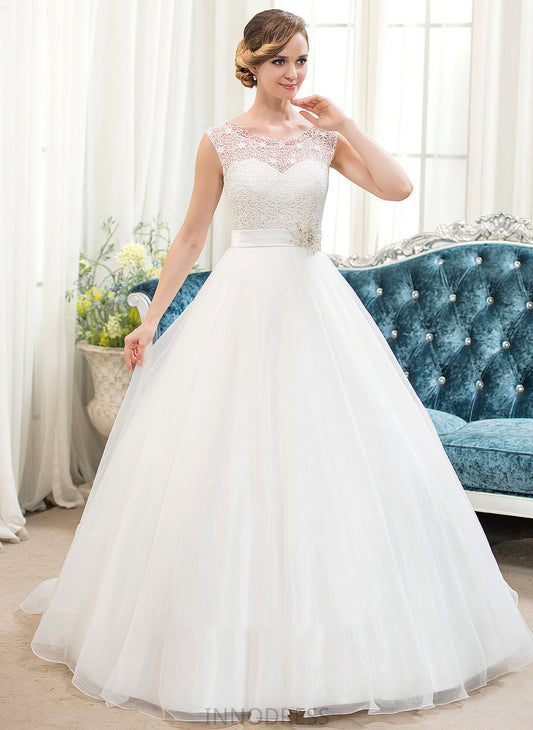 Sweep Organza Wedding Dresses With Ball-Gown/Princess Sequins Wedding Train Dress Lace Maritza Satin Beading