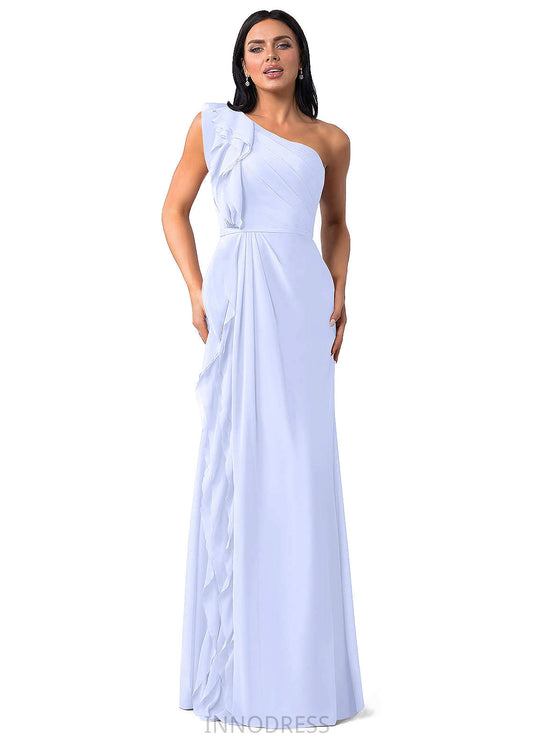 Daniela Spaghetti Staps Floor Length Natural Waist Sleeveless Trumpet/Mermaid Bridesmaid Dresses