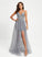 With Prom Dresses Tulle Floor-Length Ball-Gown/Princess Lace Sequins V-neck Sanai