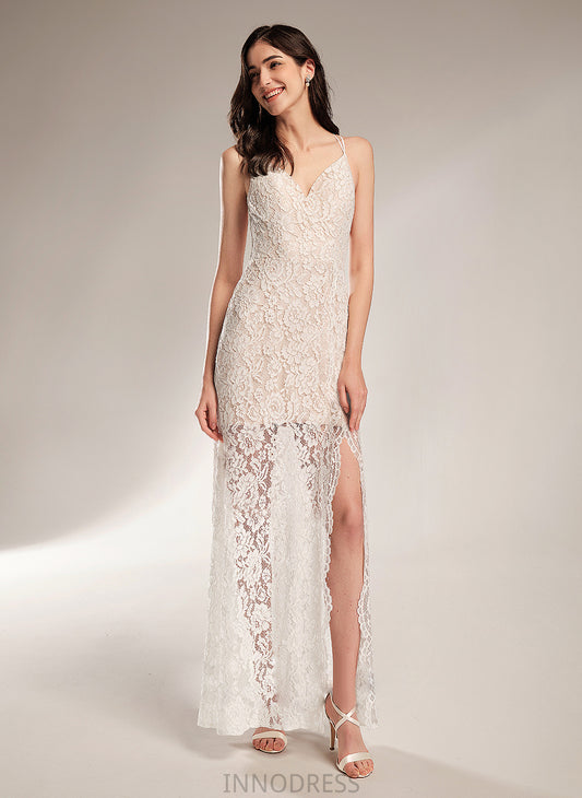 Dress V-neck Wedding Wedding Dresses Lace Bethany Sheath/Column Floor-Length