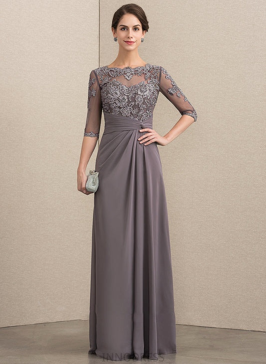 of Dress Floor-Length Mother of the Bride Dresses Beading With Chiffon the A-Line Bride Neck Kelly Scoop Mother Lace Sequins
