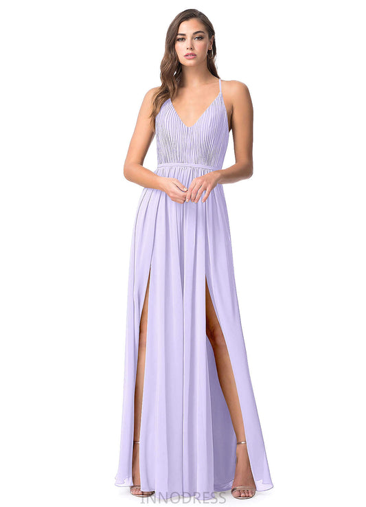 Athena Natural Waist Scoop Trumpet/Mermaid Sleeveless Velvet Floor Length Bridesmaid Dresses
