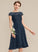Neckline ScoopNeck Fabric A-Line Length Knee-Length Bow(s) Sequins Embellishment Silhouette Caroline Sleeveless