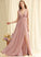 Neckline SplitFront A-Line Silhouette Fabric Embellishment Floor-Length V-neck Length Alayna V-Neck A-Line/Princess