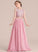 Shania Junior Bridesmaid Dresses A-LineScoopNeckFloor-LengthChiffonJuniorBridesmaidDress#130498