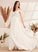 Sweep Wedding Train V-neck Beading Bridget With A-Line Wedding Dresses Dress Sequins