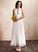 Dress With Bow(s) Halter Wedding Dresses Chiffon Wedding A-Line Kaylee Ankle-Length Ruffle