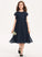 With A-Line Scoop Madalyn Chiffon Knee-Length Neck Junior Bridesmaid Dresses Beading