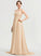 Beading Train Tianna Prom Dresses Chiffon Neckline Square A-Line Sequins With Sweep