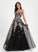 Matilda Prom Dresses Sweep Train Ball-Gown/Princess Tulle With V-neck Lace