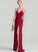 Ruffle Sheath/Column Jersey With Lauryn Prom Dresses V-neck Floor-Length