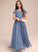 Junior Bridesmaid Dresses A-Line Scoop Neck With Chiffon Chasity Floor-Length Bow(s)