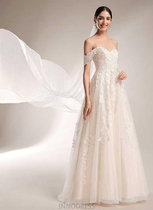 Ball-Gown/Princess Chapel Dress Wedding Dresses Train Off-the-Shoulder Wedding Christina