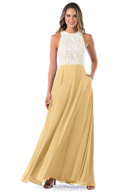Alison Floor Length A-Line/Princess Sleeveless Spaghetti Staps Natural Waist Bridesmaid Dresses