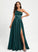 Satin A-Line Beading One-Shoulder Hailie Floor-Length With Prom Dresses