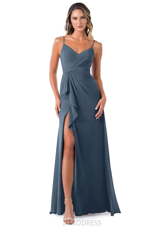 Kiley Knee Length Sleeveless A-Line/Princess Spaghetti Staps Natural Waist Bridesmaid Dresses