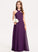 Floor-Length A-Line V-neck Junior Bridesmaid Dresses Regan Chiffon