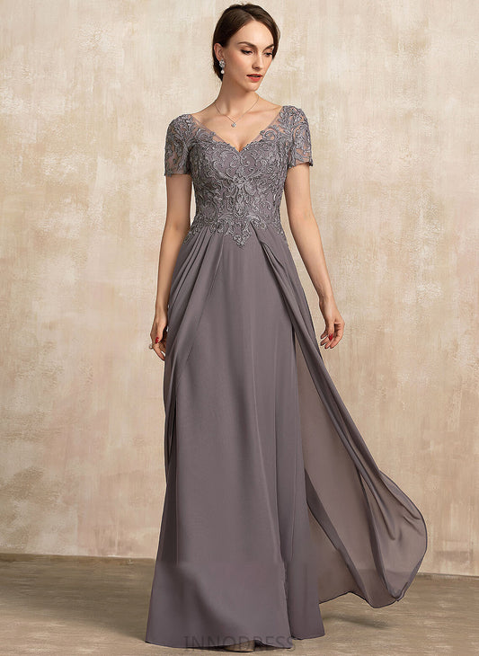 Mother of the Bride Dresses Chiffon A-Line of Dress Mother the Bride Alissa Lace Floor-Length V-neck
