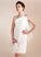 Chiffon One-Shoulder Kailey Short/Mini Dress Ruffles With Beading Wedding Cascading Wedding Dresses Sheath/Column