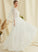 Wedding Dresses Dress Neck Tulle Michaela Wedding Sweep Train A-Line Scoop Lace