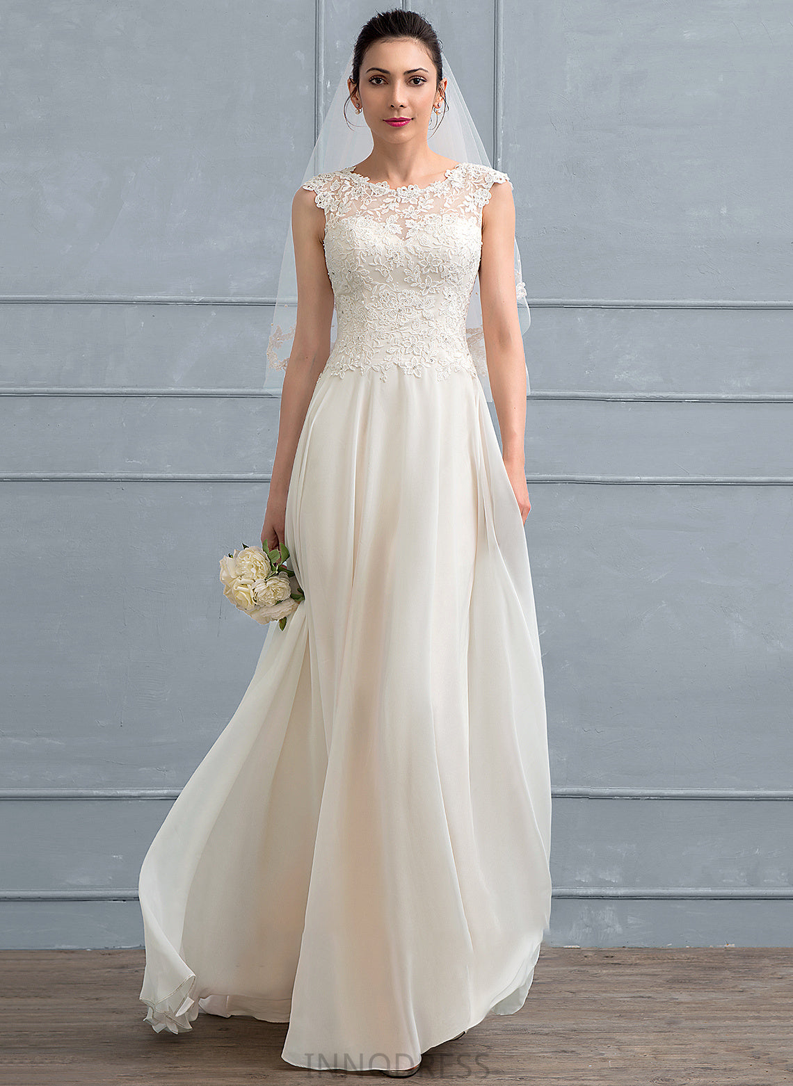 Chiffon Beading Floor-Length Sequins Dress Wedding Dresses Wedding With A-Line Vivian