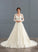 Wedding Lace Wedding Dresses Ball-Gown/Princess Train Tulle Illusion Dress Court Edith