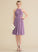 Lace ScoopNeck Neckline Knee-Length Silhouette Fabric Straps A-Line Length Kimora Off The Shoulder A-Line/Princess