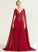 With Chiffon Floor-Length Wedding Dresses Bria Sequins Wedding V-neck A-Line Dress