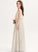 Kailee A-Line Junior Bridesmaid Dresses V-neck Floor-Length Chiffon