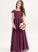 Bow(s) Chiffon Junior Bridesmaid Dresses Floor-Length Square Dalia Lace Pleated Neckline A-Line With